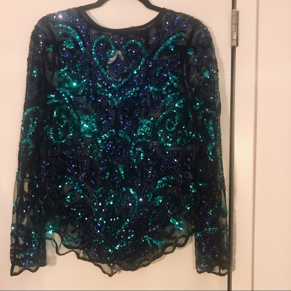 ✨NWT✨ Sheer Sequin Top